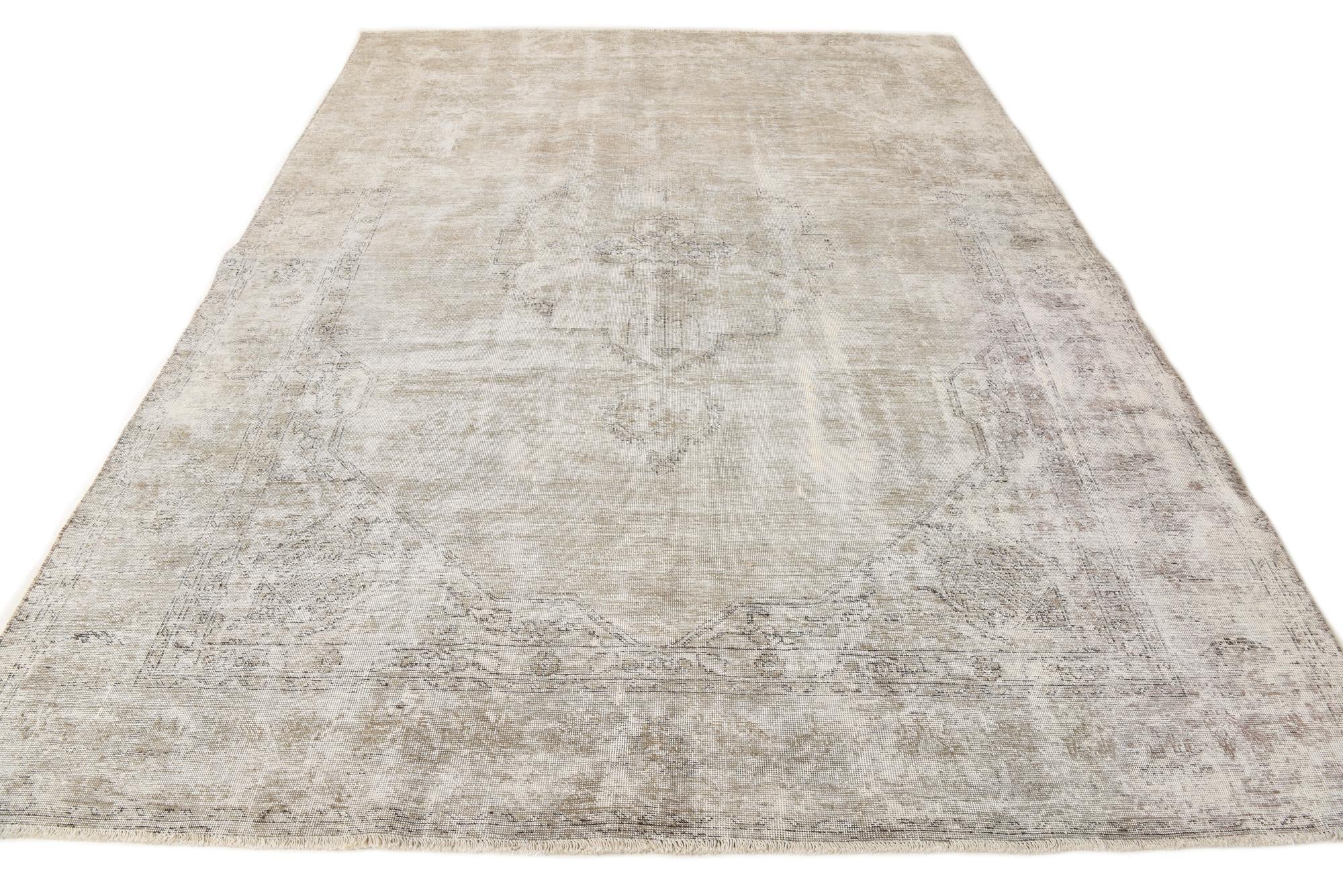 7' 8 x 10' 9 Hand Knotted Ultra Vintage Persian Wool Rug