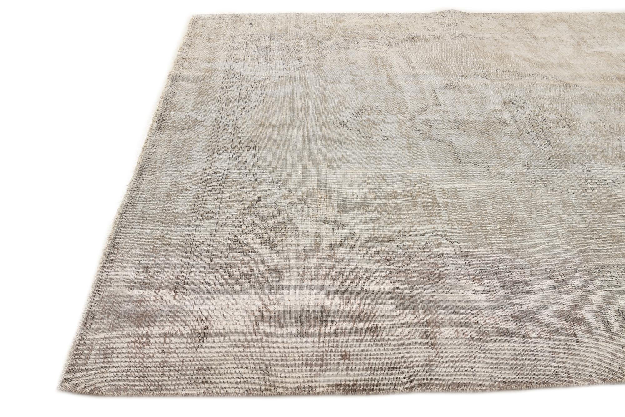 7' 8 x 10' 9 Hand Knotted Ultra Vintage Persian Wool Rug