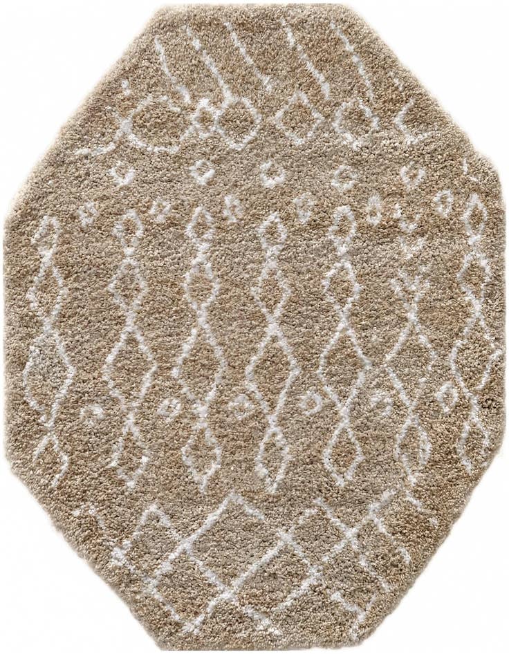 Detail image of 5' 3 x 5' 3 Marrakesh Shag Octagon Rug