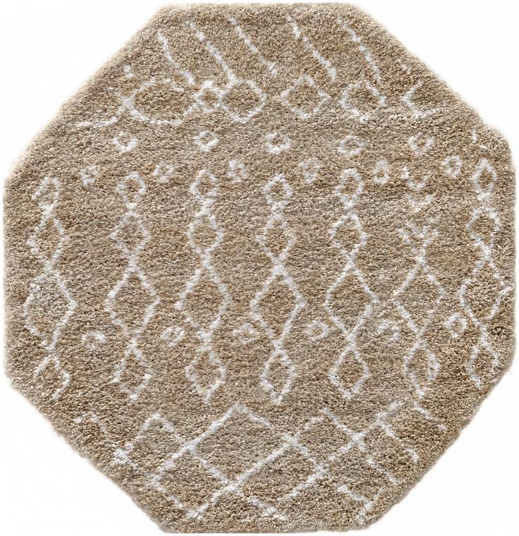 Detail image of 5' 3 x 5' 3 Moroccan Shag Octagon Rug
