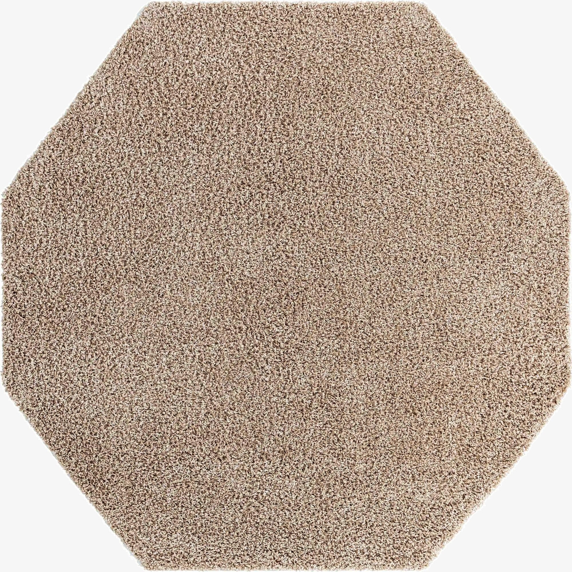 Primary image 7' 10 x 7' 10 Solid Shag Octagon Rug