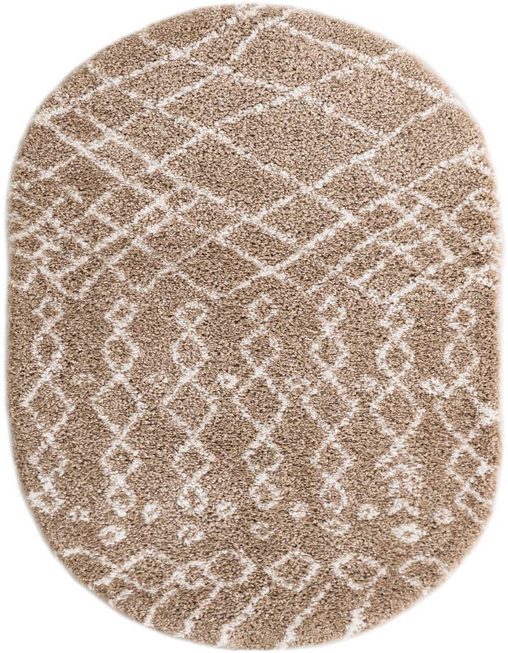 Detail image of 4' x 6' Moroccan Shag Oval Rug