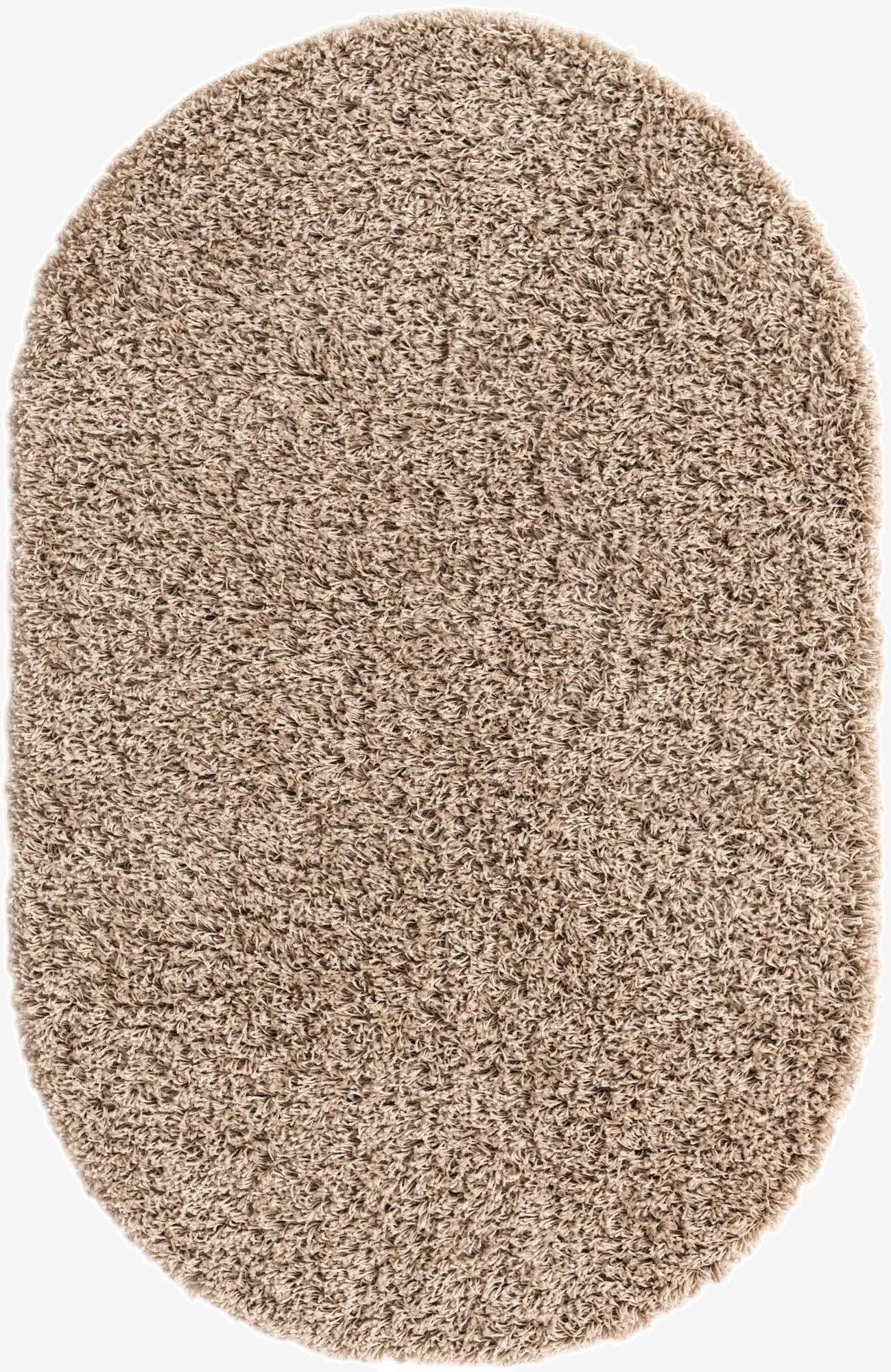 Primary image 3' x 5' 3 Solid Shag Oval Rug