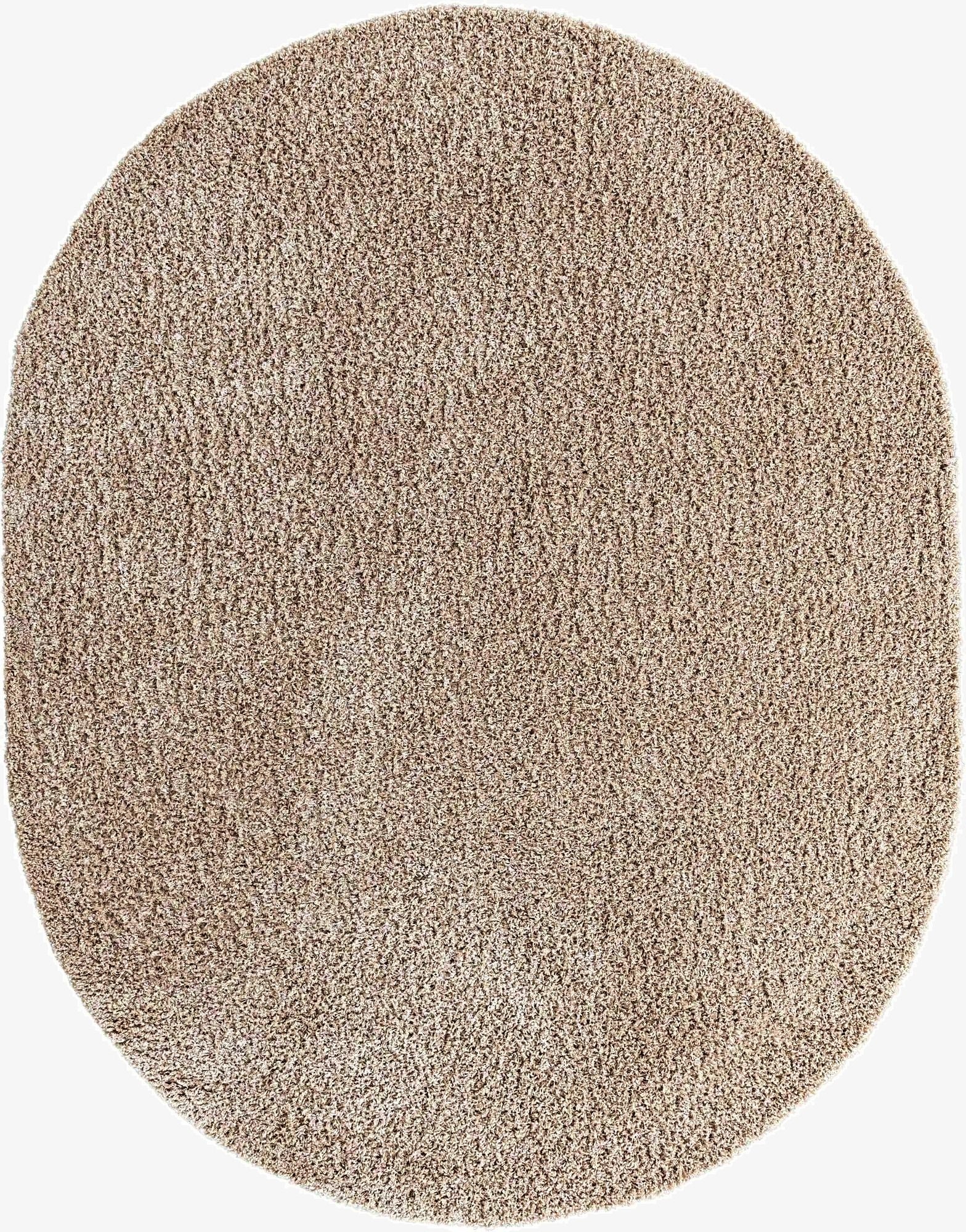 Primary image 7' 10 x 10' Solid Shag Oval Rug