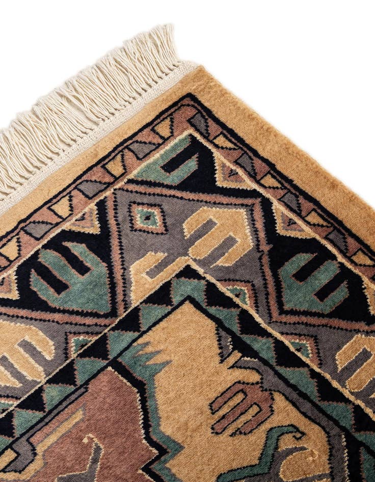 Detail image of 4' 3 x 6'  Hand Knotted Bokhara Oriental Rug