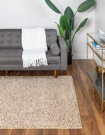 9' x 12' Comfort Solid Shag Rug
