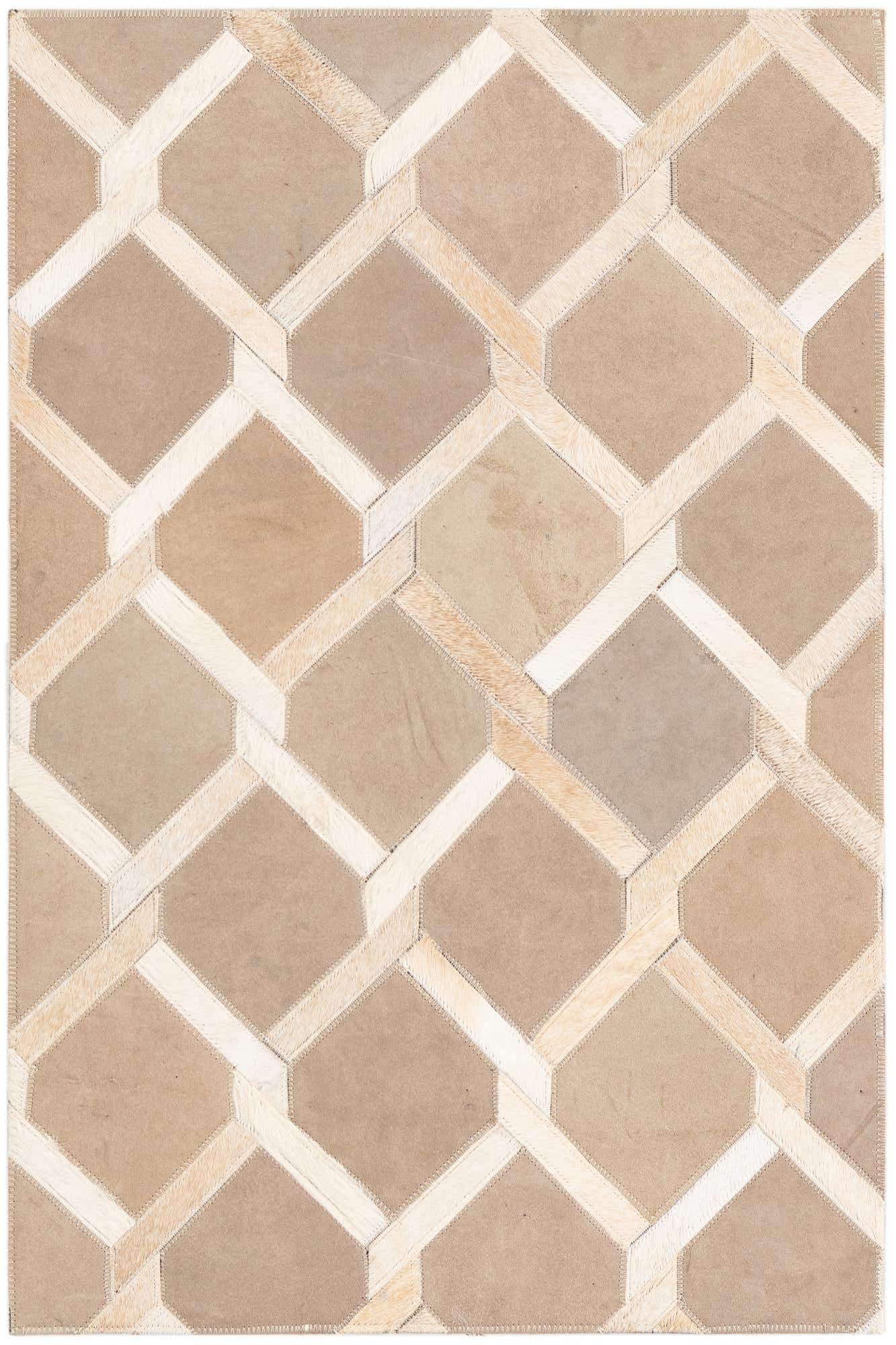2' x 3' Cowhide Leather Rug