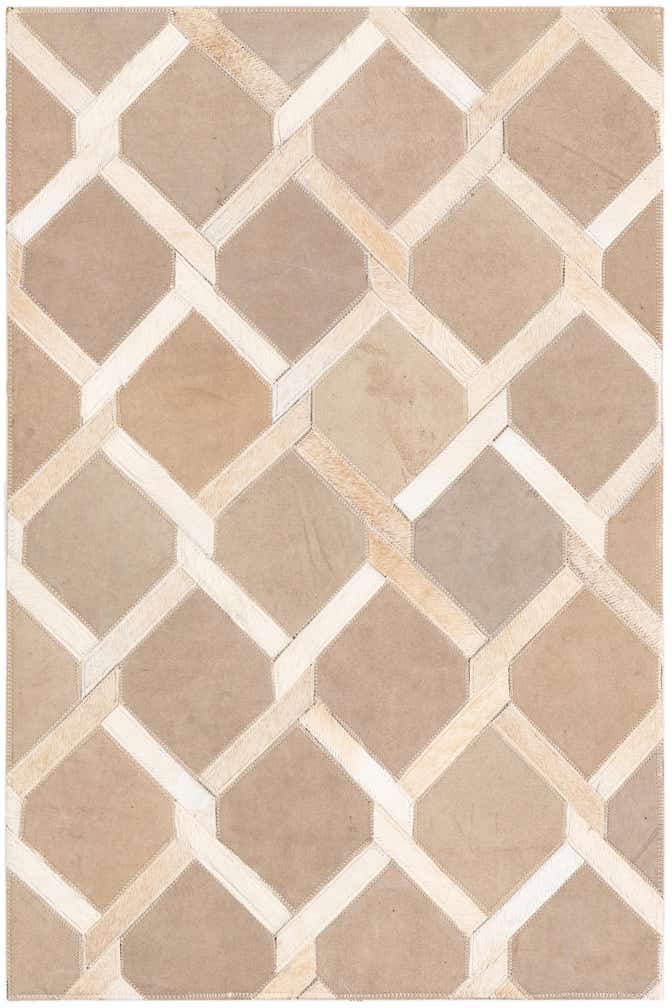 2' x 3' Cowhide Leather Rug