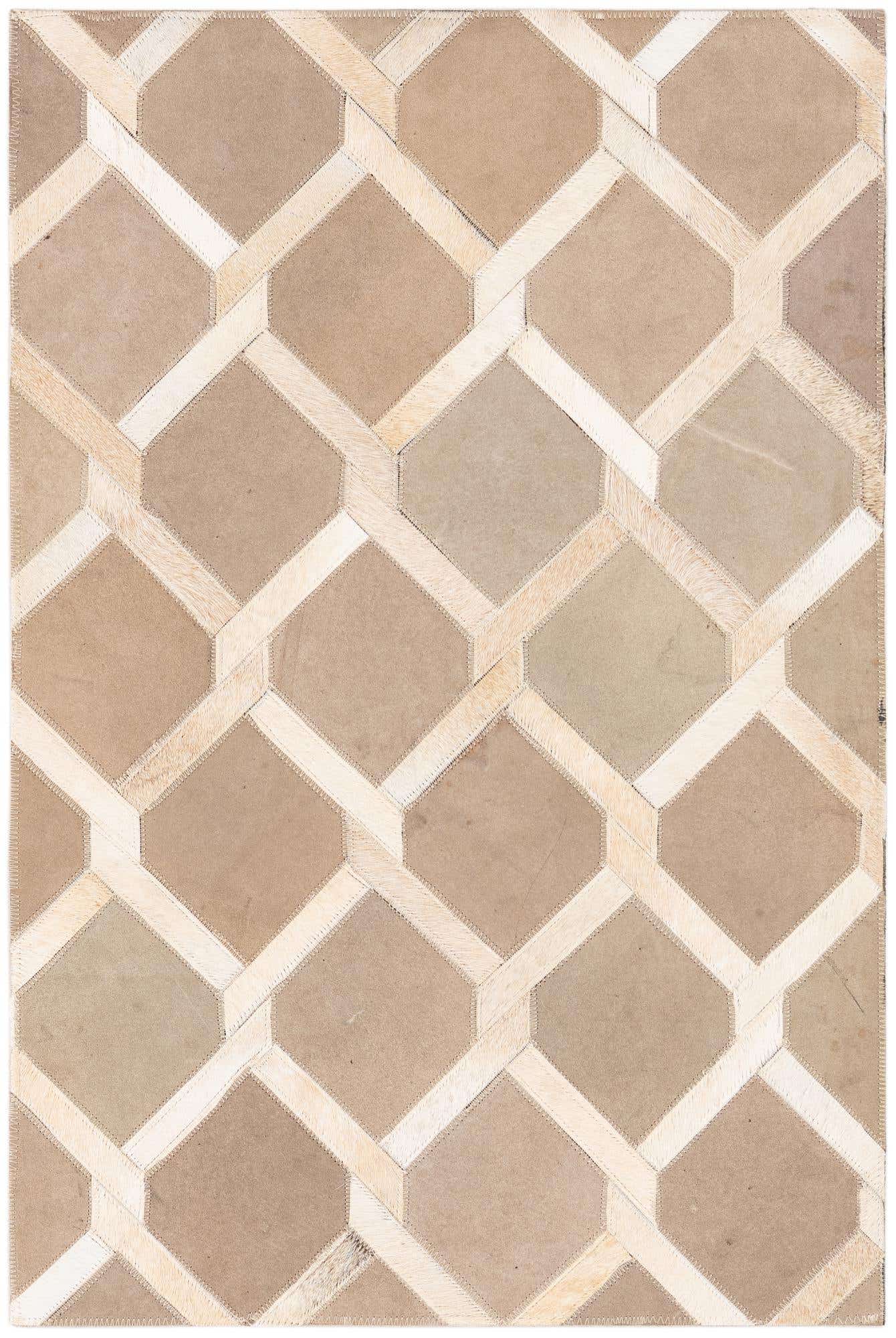 2' x 3' Cowhide Leather Rug