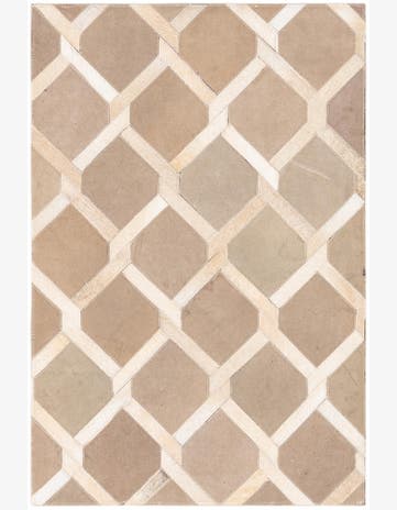 2' x 3' Cowhide Leather Rug