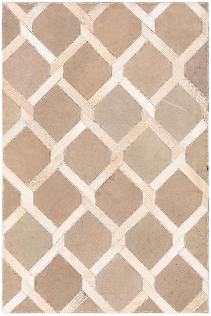 2' x 3' Cowhide Leather Rug