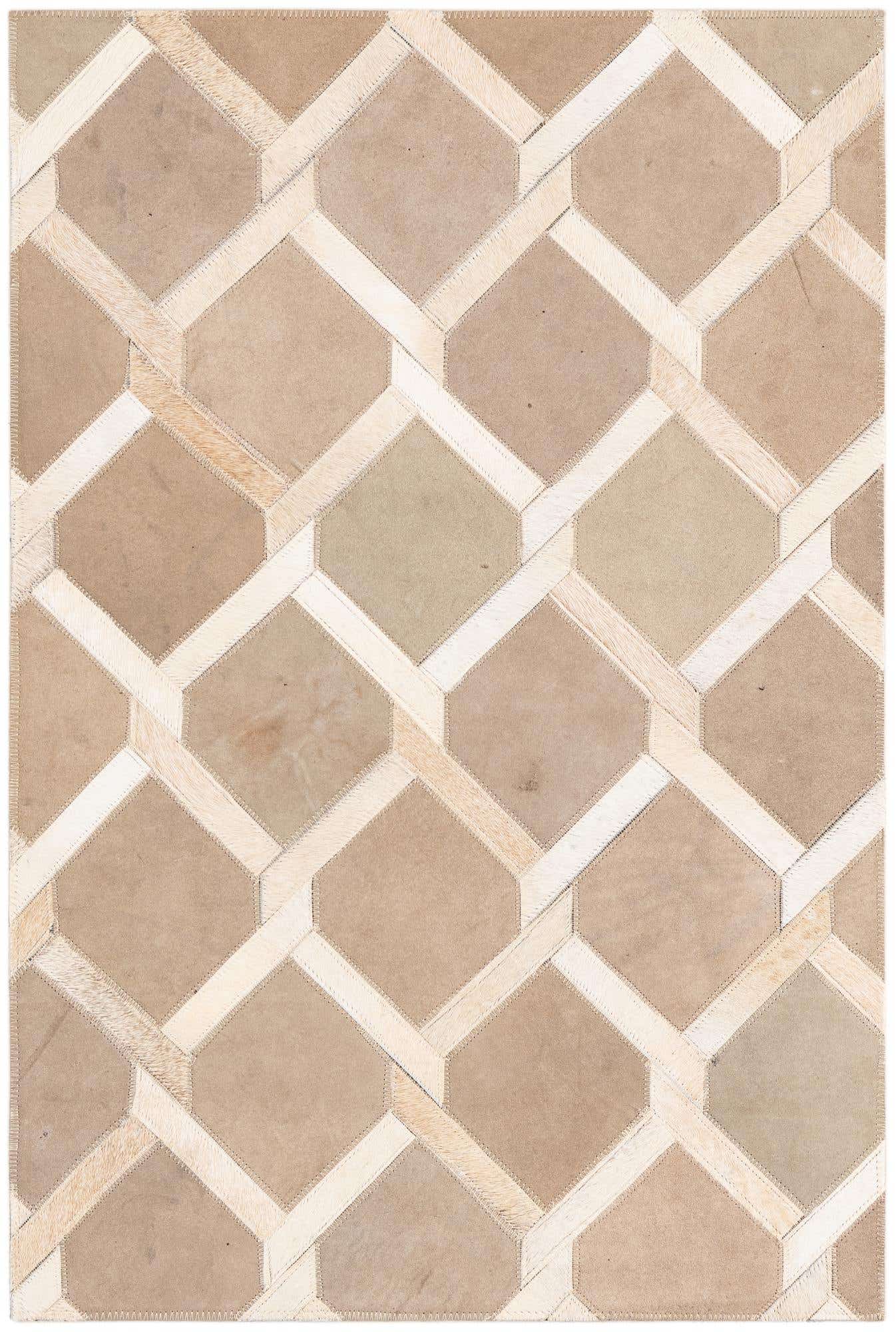 2' x 3' Cowhide Leather Rug