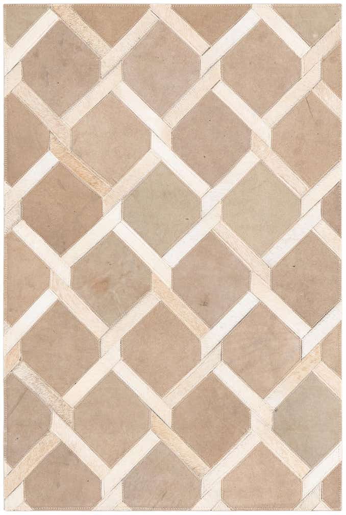 2' x 3' Cowhide Leather Rug