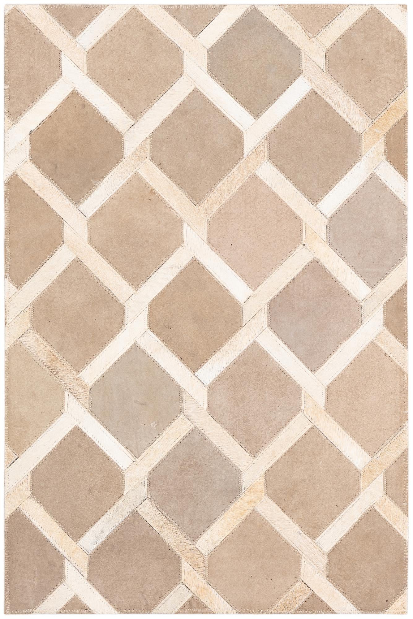 2' x 3' Cowhide Leather Rug
