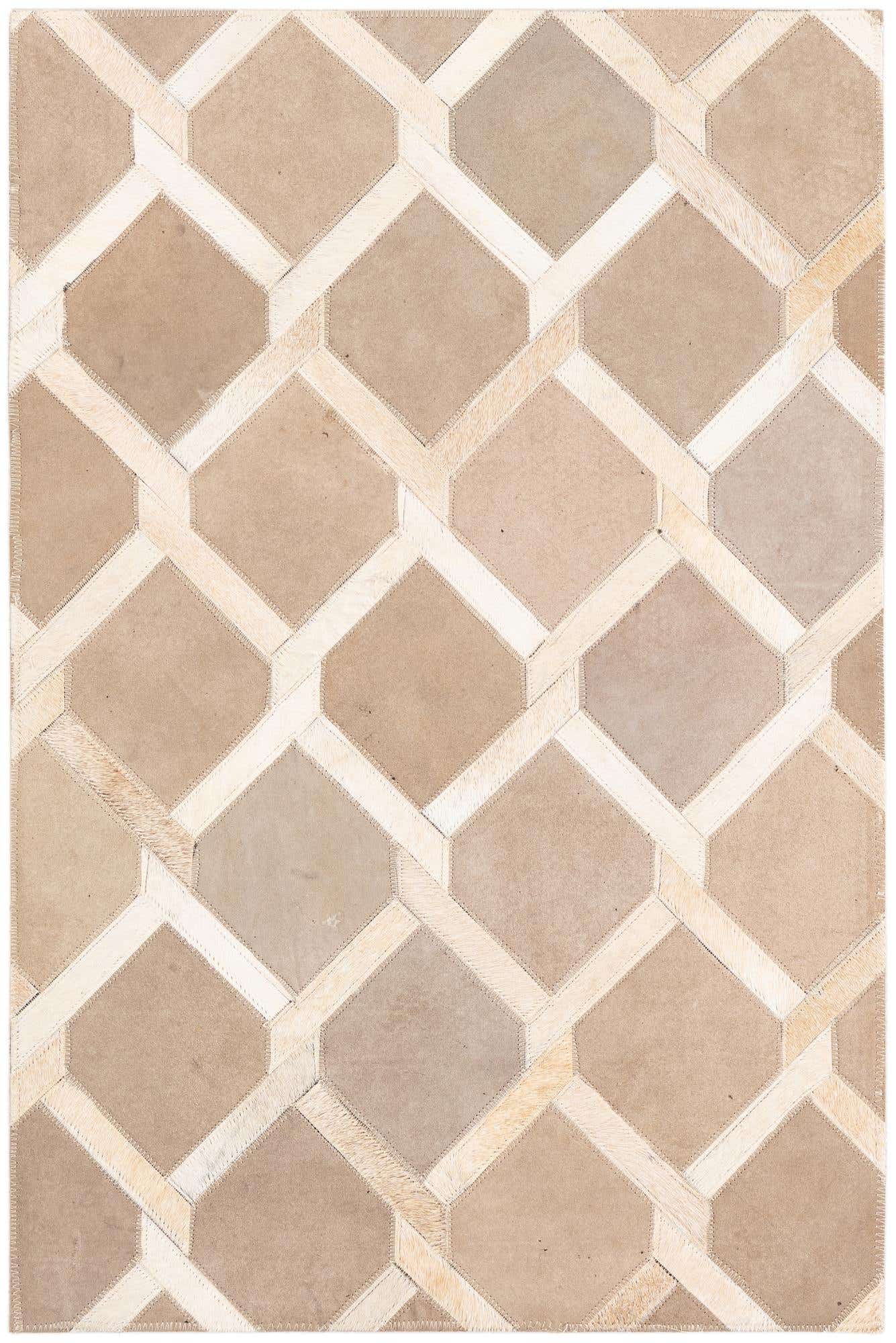 2' x 3' Cowhide Leather Rug