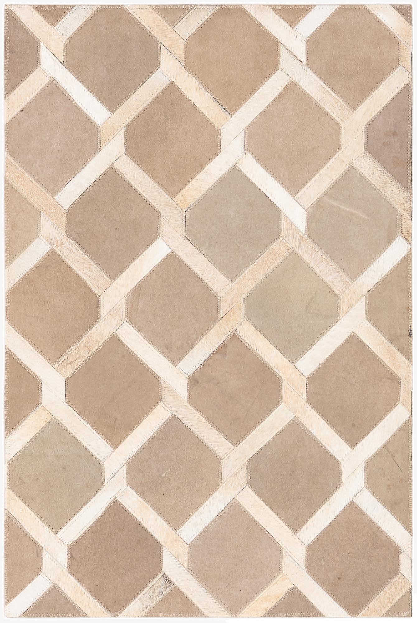 2' x 3' Cowhide Leather Rug