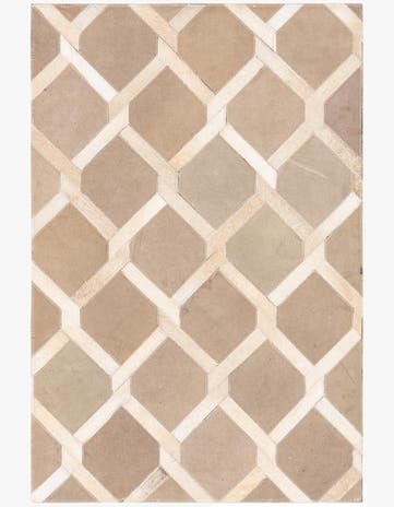 2' x 3' Cowhide Leather Rug