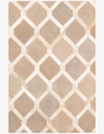 2' x 3' Cowhide Leather Rug