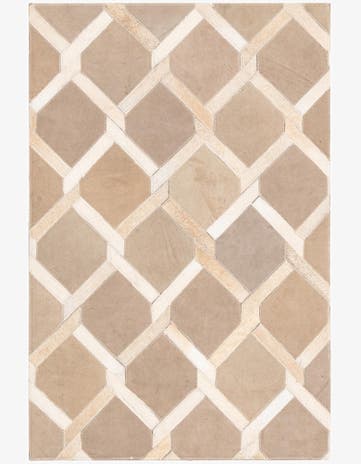 2' x 3' Cowhide Leather Rug