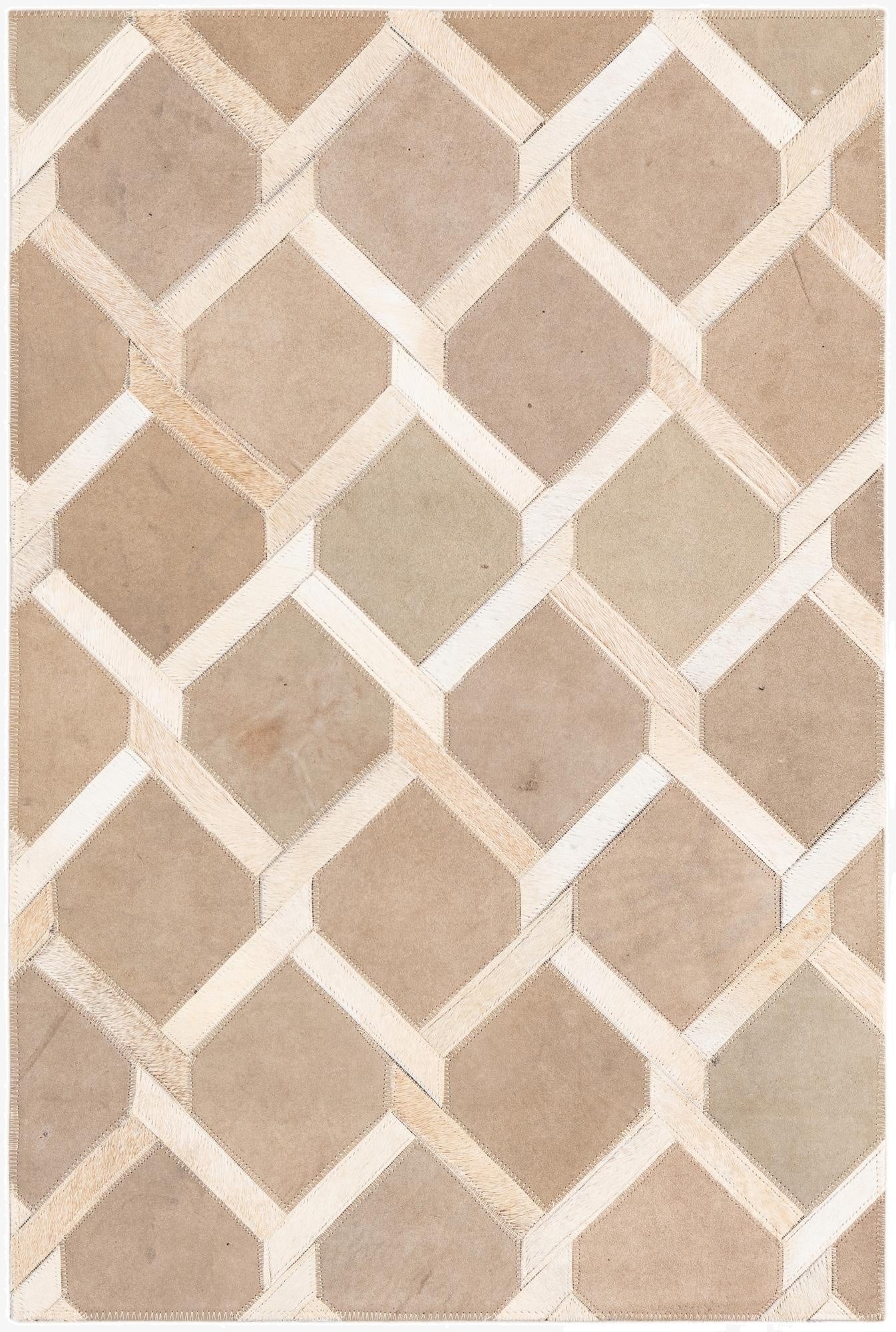 2' x 3' Cowhide Leather Rug