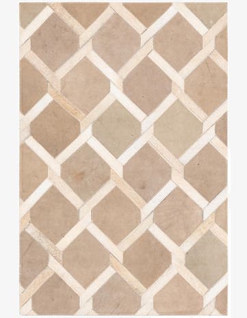 2' x 3' Cowhide Leather Rug