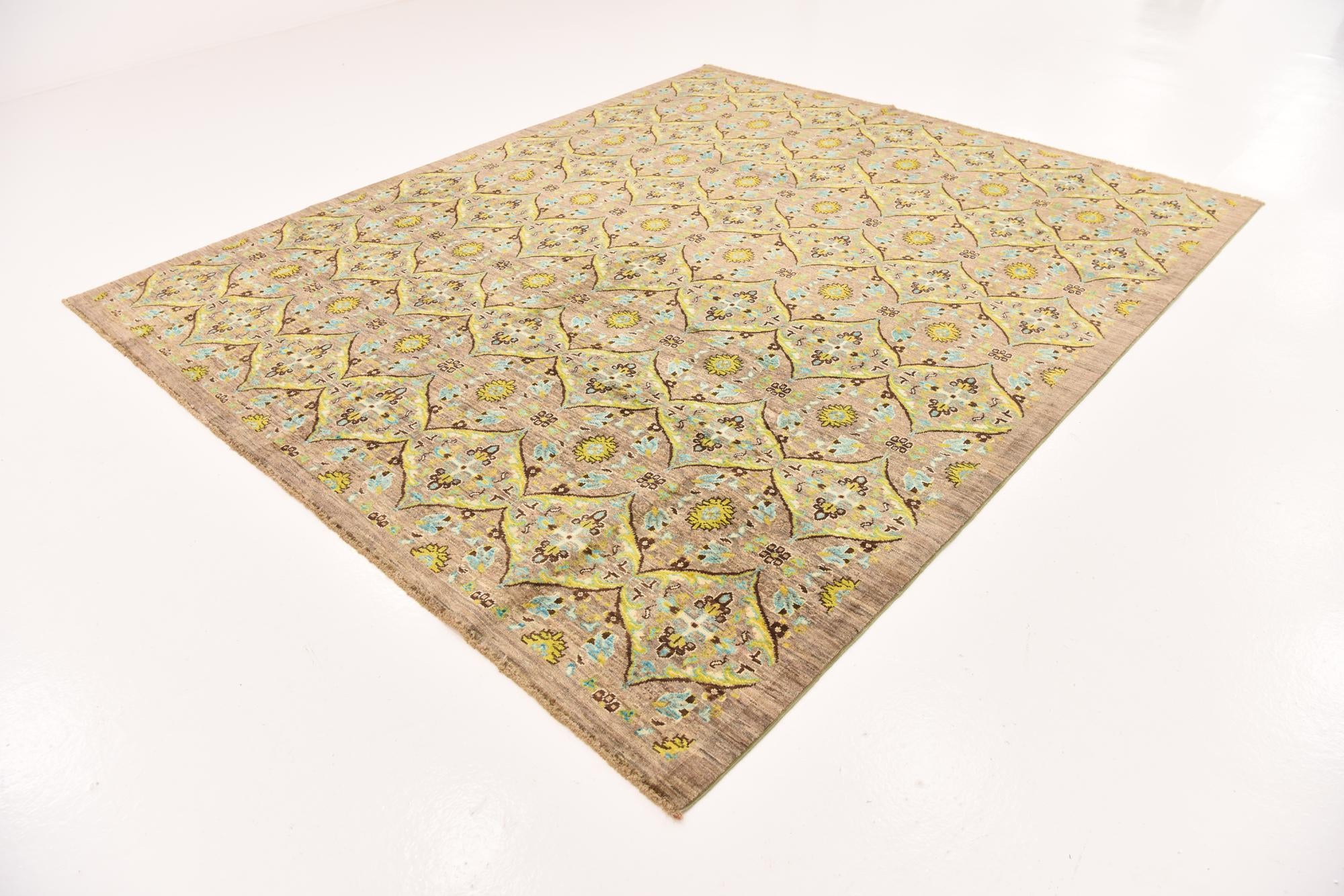 8' 3 x 9' 8 Hand Knotted Ikat Rug
