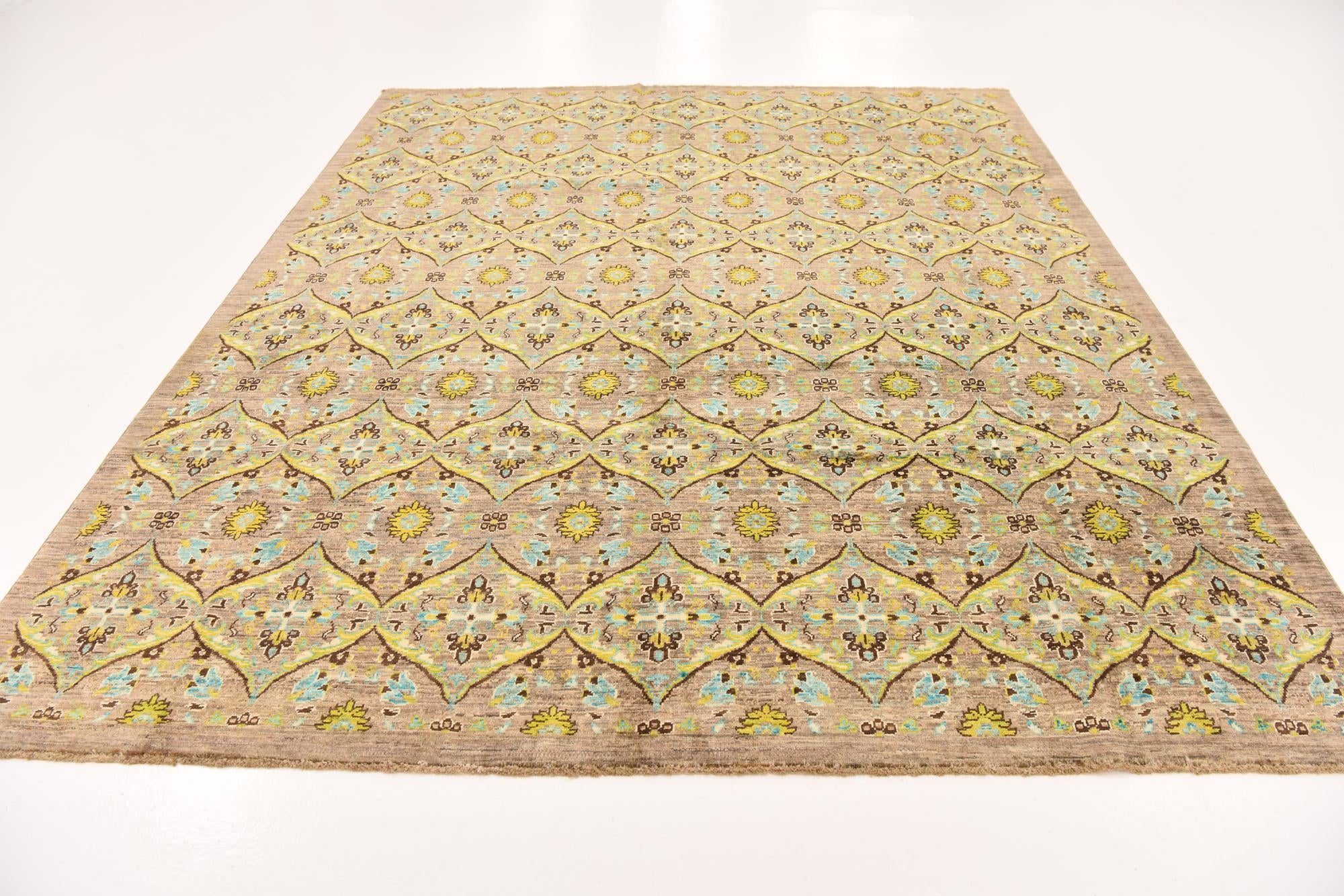 8' 3 x 9' 8 Hand Knotted Ikat Rug
