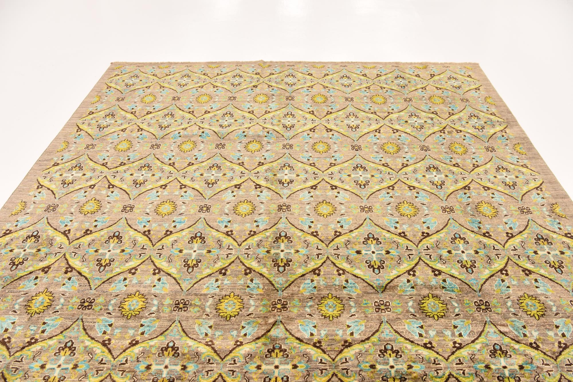 8' 3 x 9' 8 Hand Knotted Ikat Rug