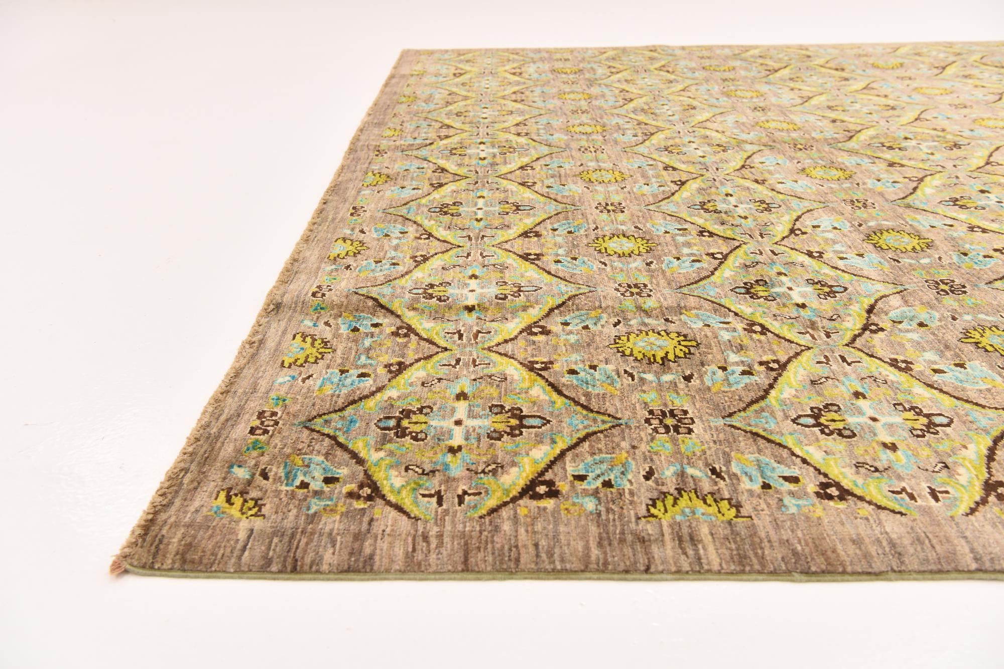 8' 3 x 9' 8 Hand Knotted Ikat Rug