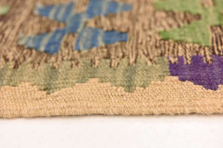 3' 9 x 6' Hand Woven Kilim Maymana Wool Rug