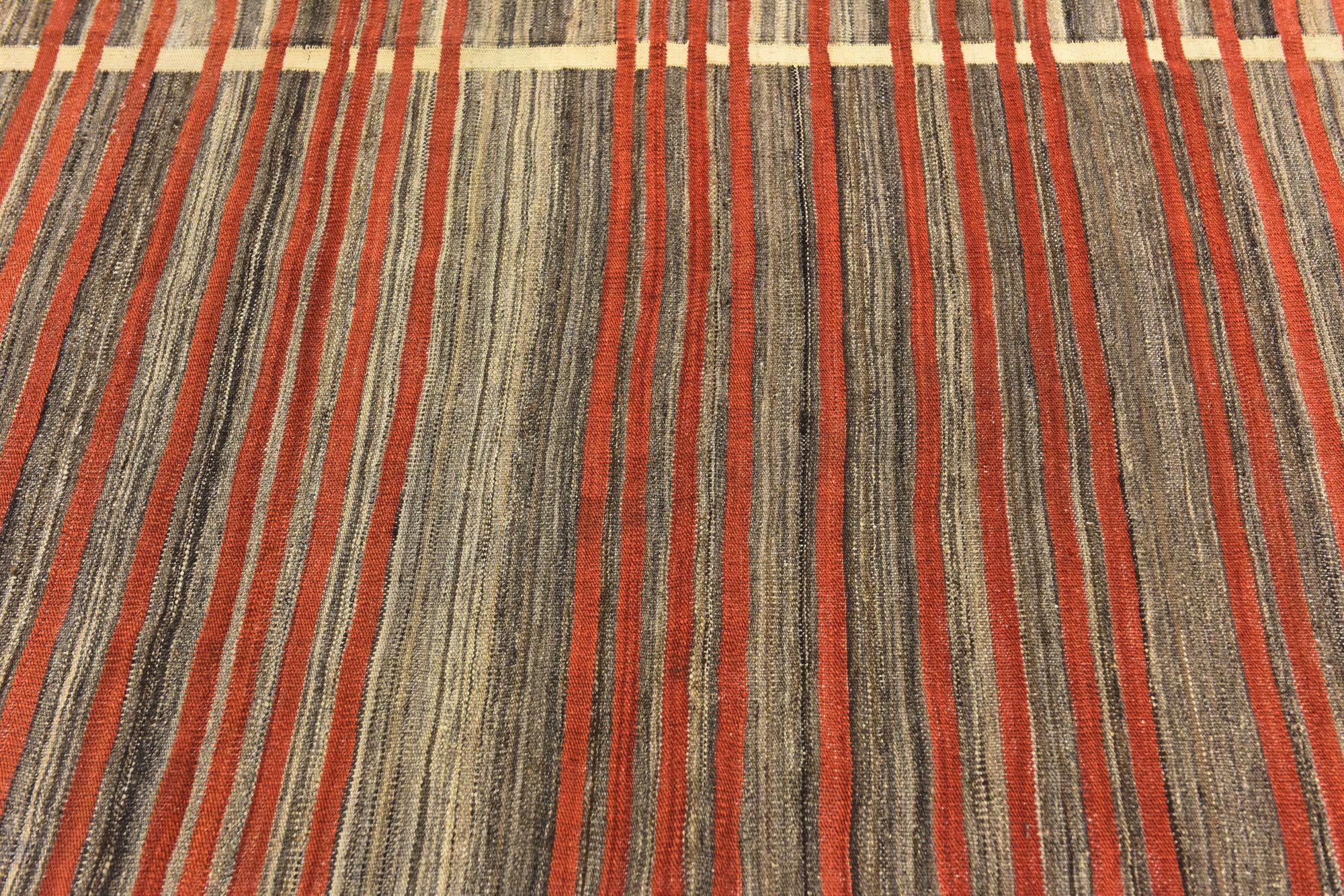 5' 9 x 8' Hand Woven Kilim Modern Wool Rug