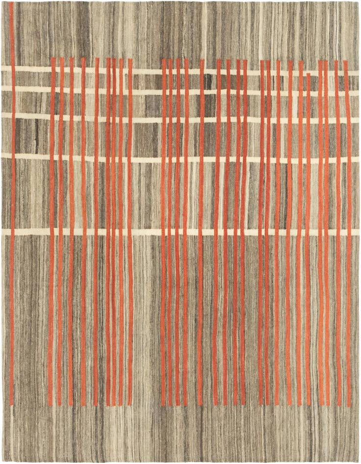Detail image of 5' 9 x 8' Hand Woven Kilim Modern Wool Rug