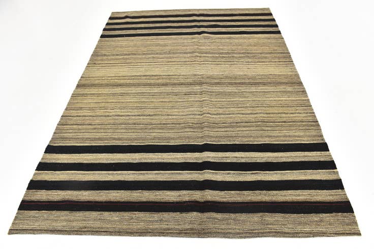 Detail image of 5' 8 x 7' 8 Hand Woven Kilim Modern Wool Rug