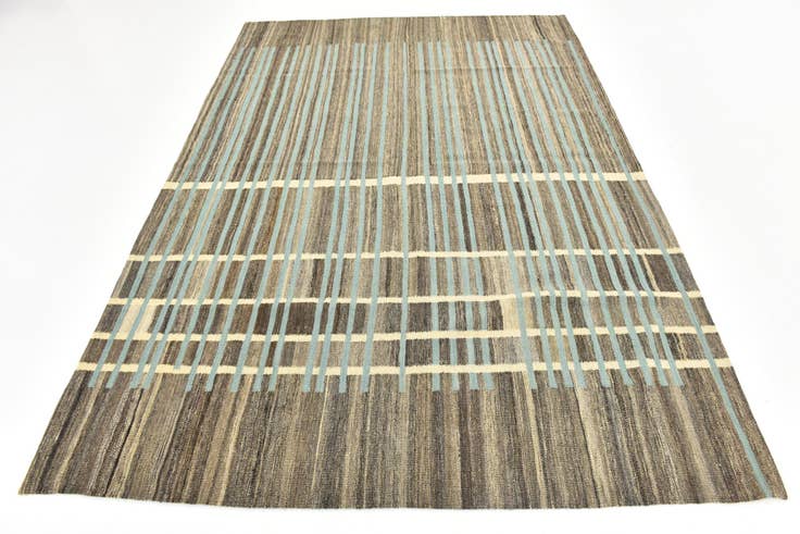 Detail image of 5' 9 x 8' 3 Hand Woven Kilim Modern Wool Rug