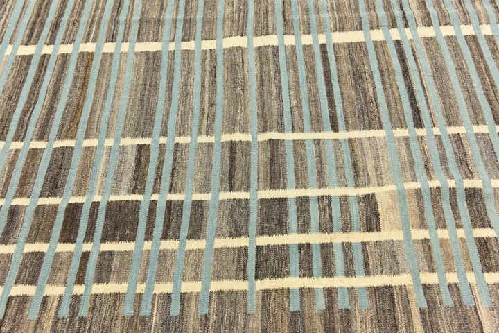 5' 9 x 8' 3 Hand Woven Kilim Modern Wool Rug