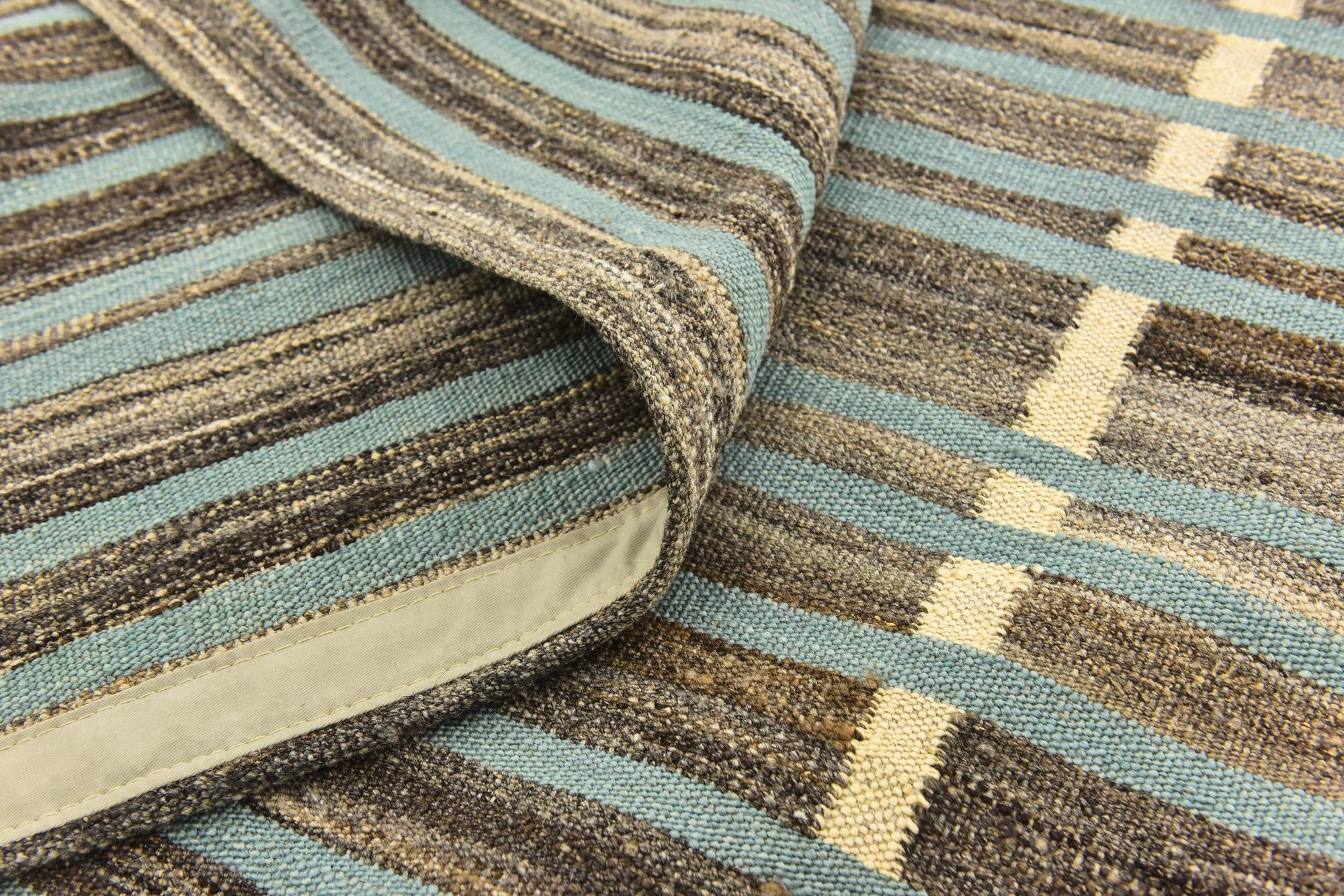 5' 9 x 8' 3 Hand Woven Kilim Modern Wool Rug