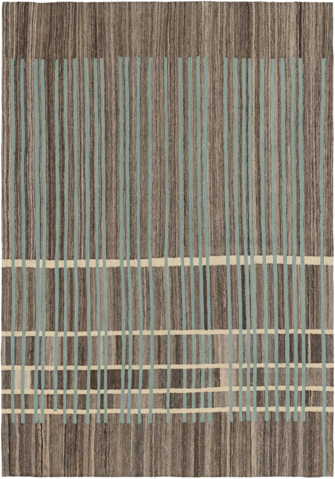 5' 9 x 8' 3 Hand Woven Kilim Modern Wool Rug
