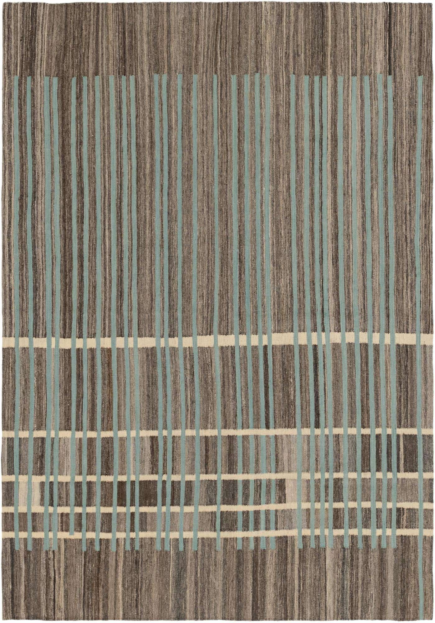 5' 9 x 8' 3 Hand Woven Kilim Modern Wool Rug