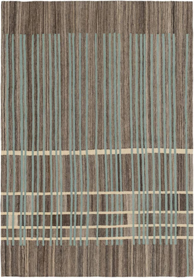 Detail image of 5' 9 x 8' 3 Hand Woven Kilim Modern Wool Rug