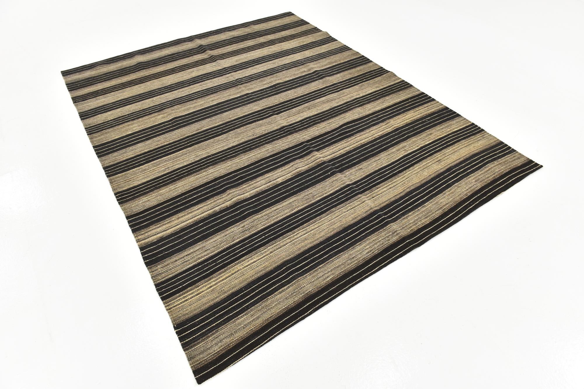 6' x 7' 7 Hand Woven Kilim Modern Wool Rug