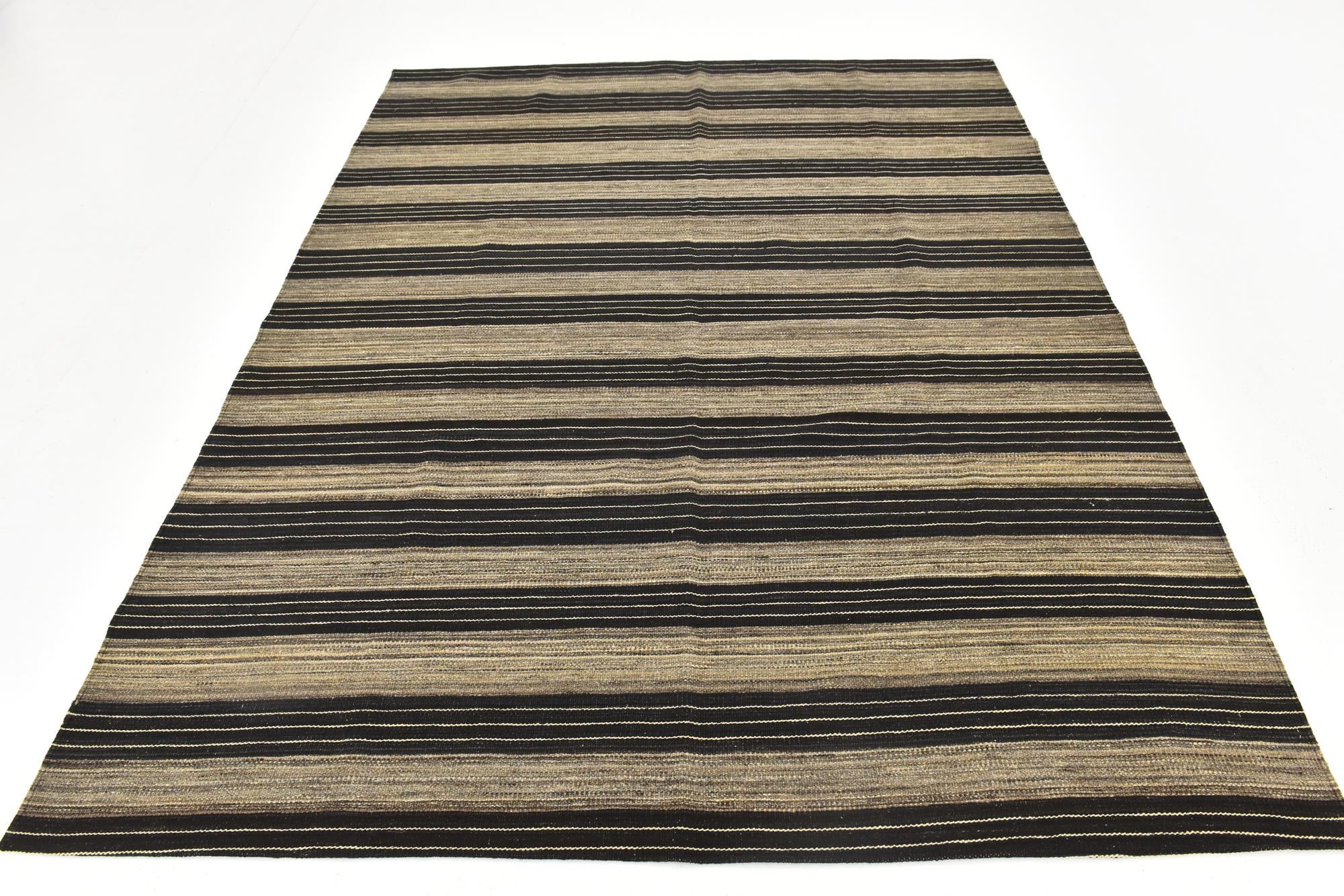 6' x 7' 7 Hand Woven Kilim Modern Wool Rug