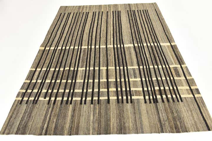 5' 8 x 7' 10 Hand Woven Kilim Modern Wool Rug