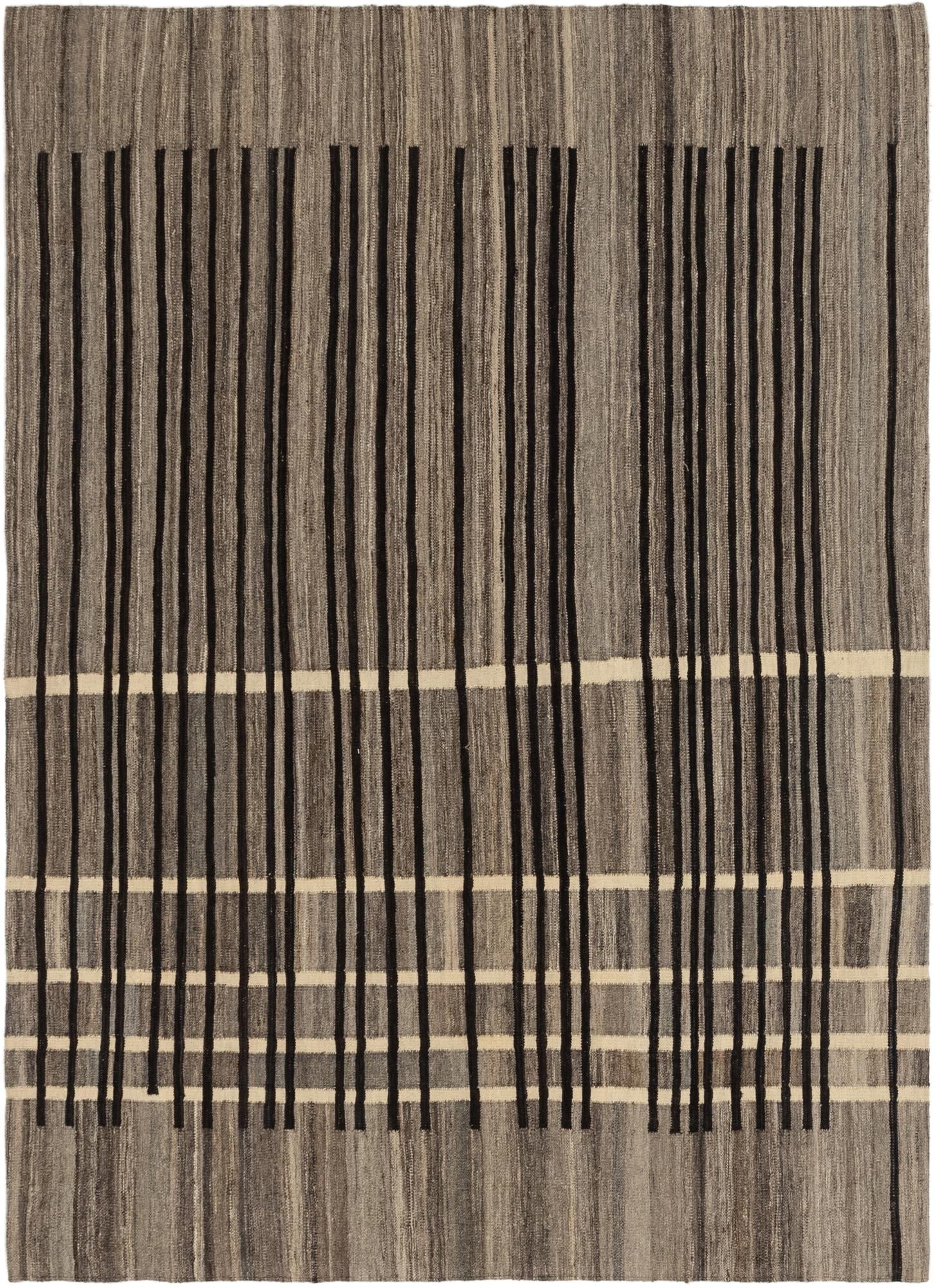 5' 8 x 7' 10 Hand Woven Kilim Modern Wool Rug