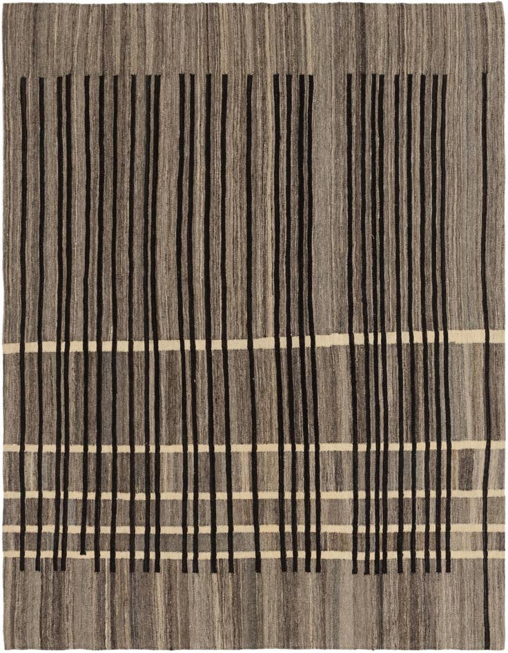 Detail image of 5' 8 x 7' 10 Hand Woven Kilim Modern Wool Rug