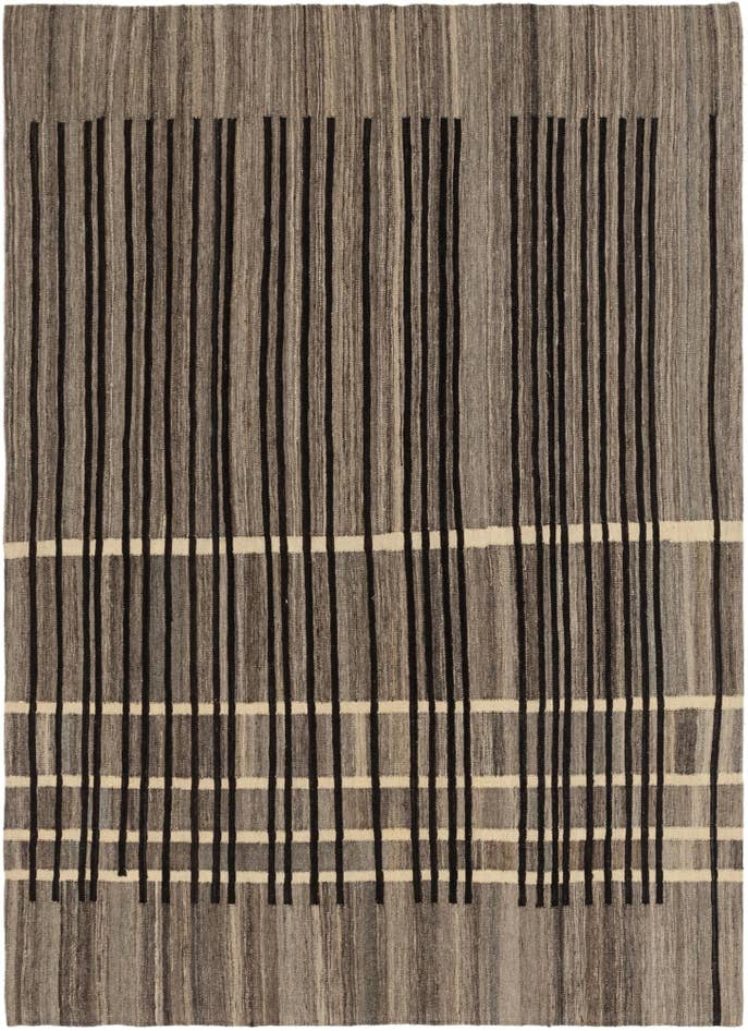 Detail image of 5' 8 x 7' 10 Hand Woven Kilim Modern Wool Rug