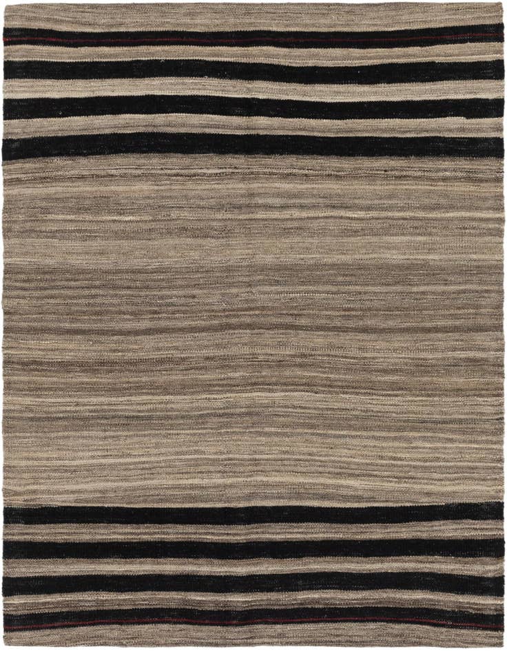 Detail image of 4' 4 x 5' 6 Hand Woven Kilim Modern Wool Rug