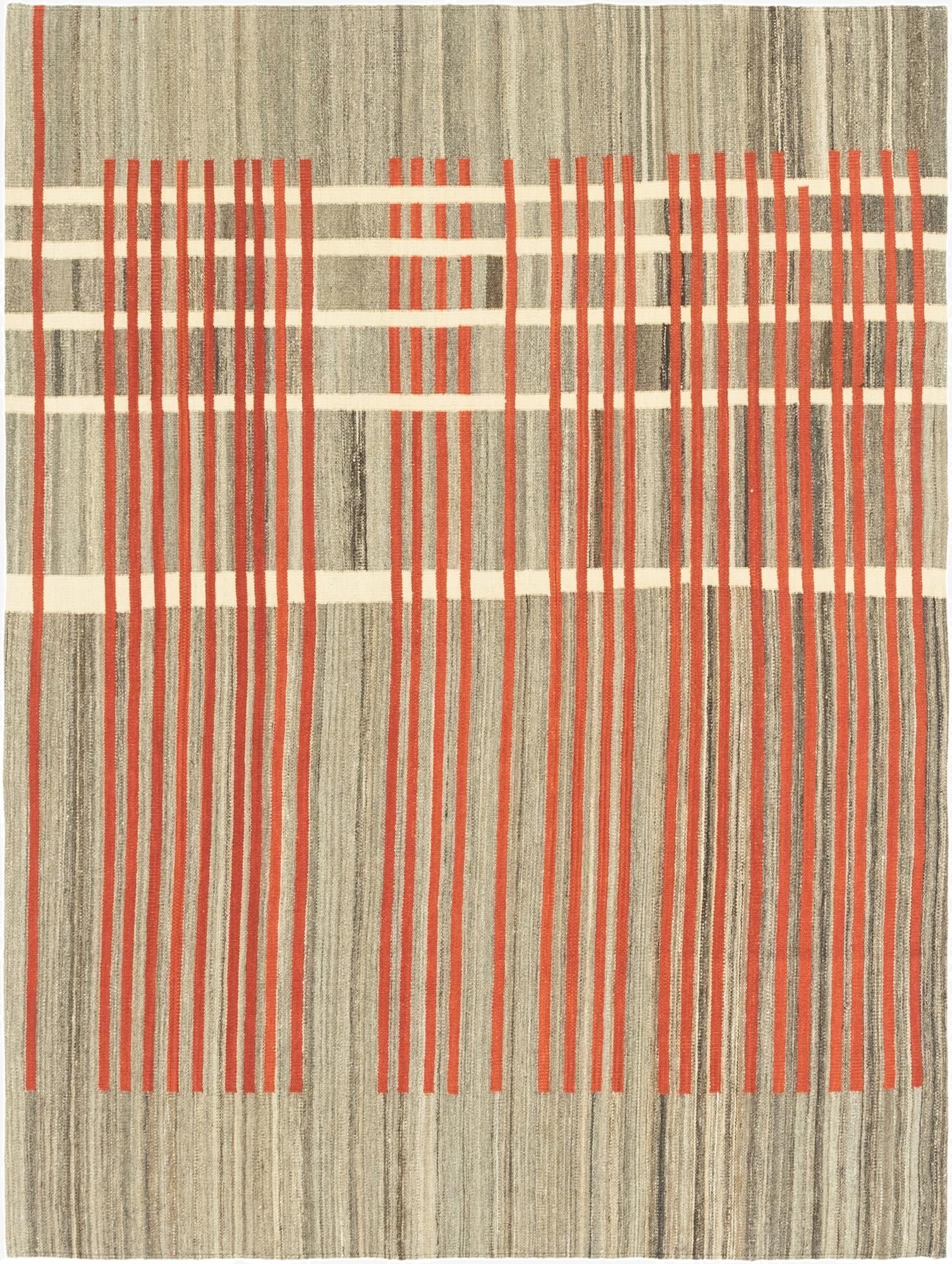 5' 10 x 7' 9  Hand Woven Kilim Modern Wool Rug
