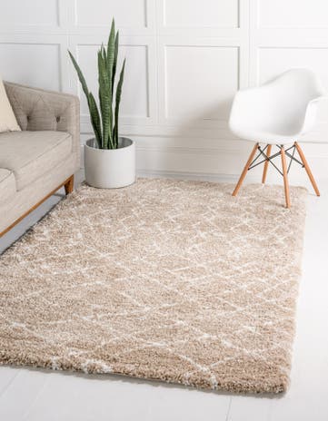 Taupe Marrakesh Shag Rug