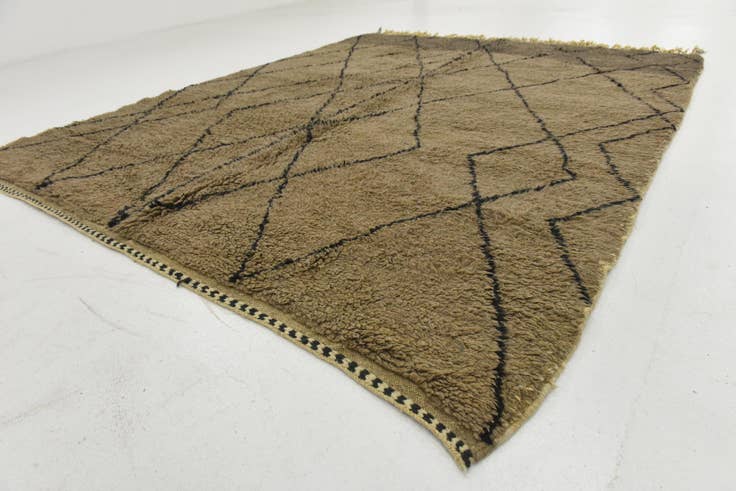 Detail image of 7' 3 x 9' 2 Hand Knotted Moroccan Wool Rug