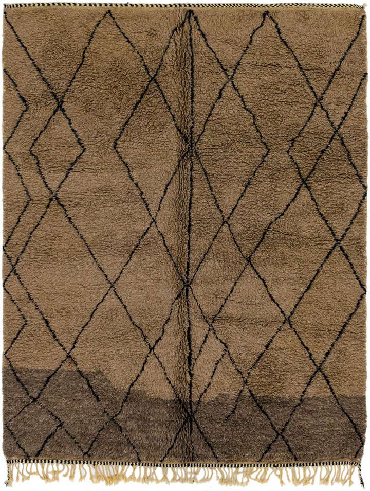 7' 3 x 9' 2 Hand Knotted Moroccan Wool Rug